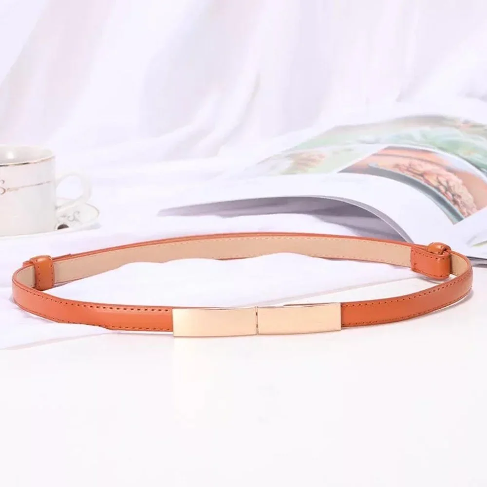[New] Adjustable Strap Length Fashion Women's Versatile PU Leather Skinny Belt - Picture 9 of 12